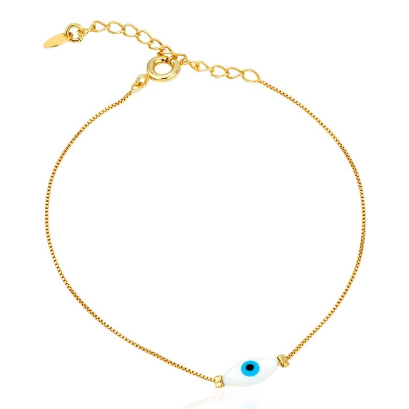 PULSEIRA FOLHEADA OLHO GREGO