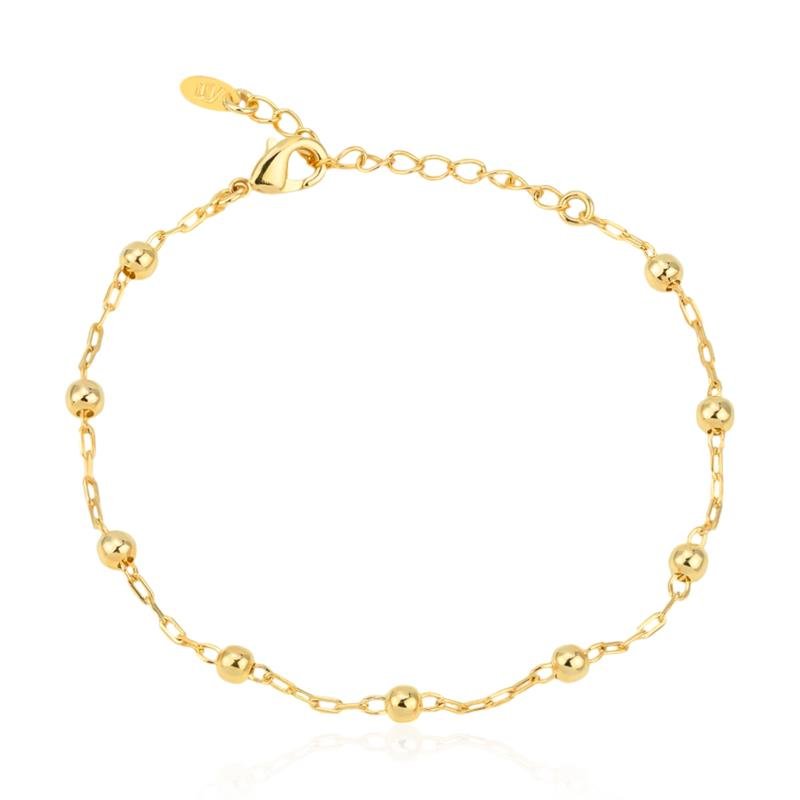PULSEIRA FOLHEADA COM ESFERAS