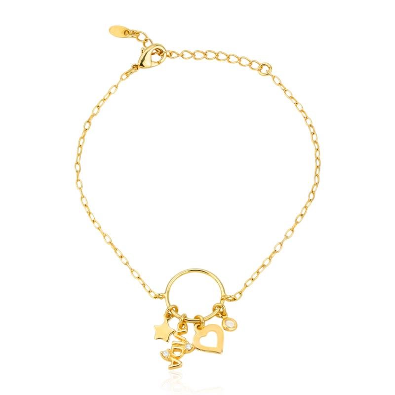 PULSEIRA FOLHEADA PINGENTES 