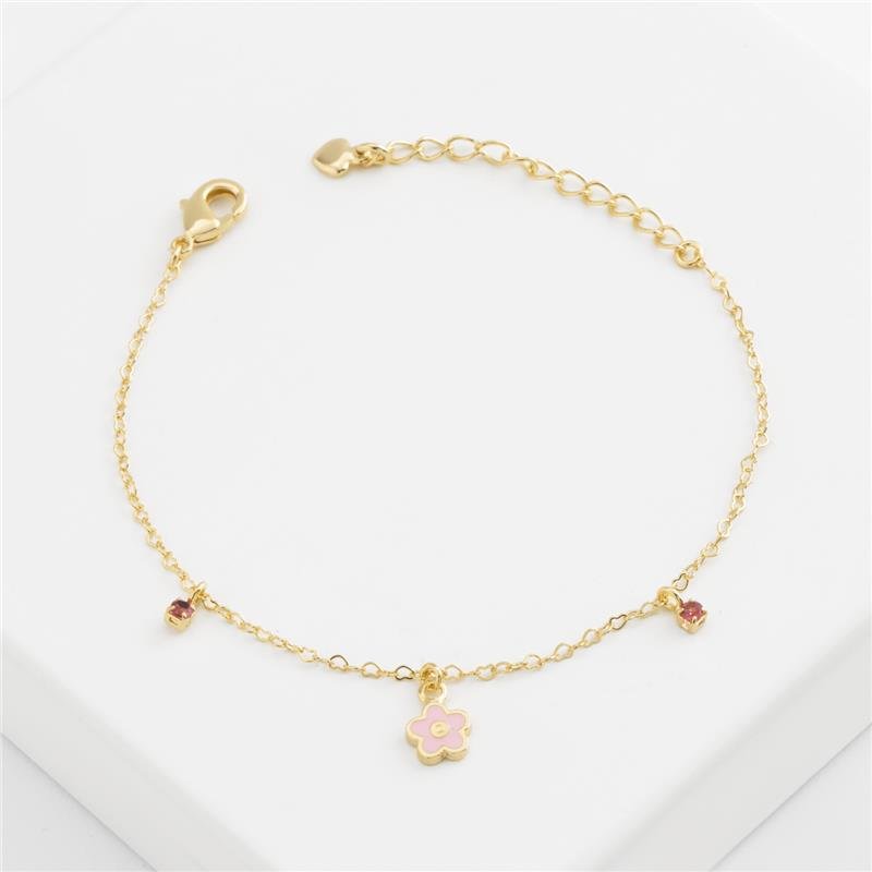 PULSEIRA FOLHEADA INFANTIL FLOR