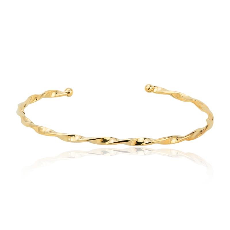 BRACELETE FOLHEADO TORCIDO 