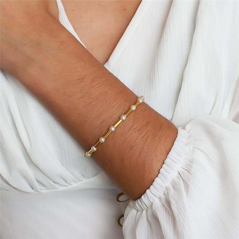 PULSEIRA FOLHEADA CANUTILHO PÉROLA - 18CM