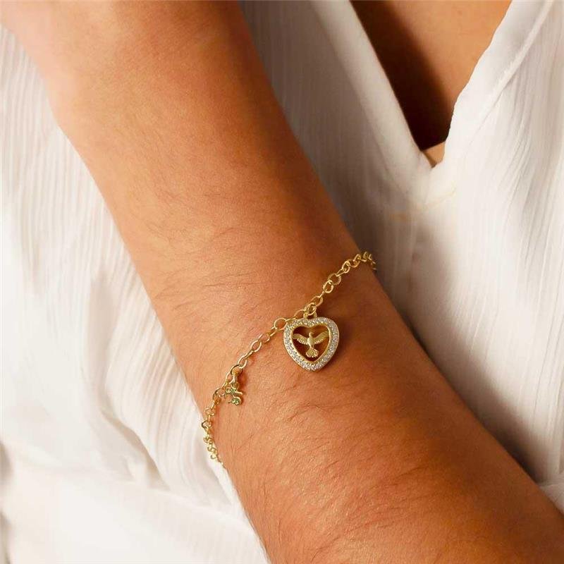 PULSEIRA FOLHEADA CORAÇÃO ESPÍRITO SANTO