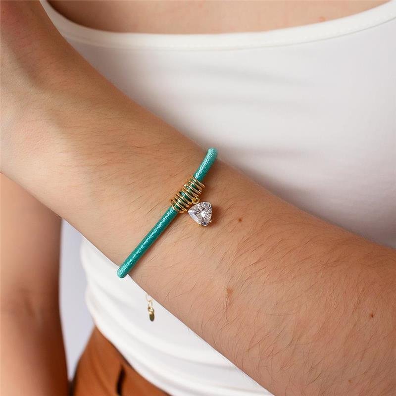 PULSEIRA FOLHEADA CORDÃO VERDE PONTO DE LUZ