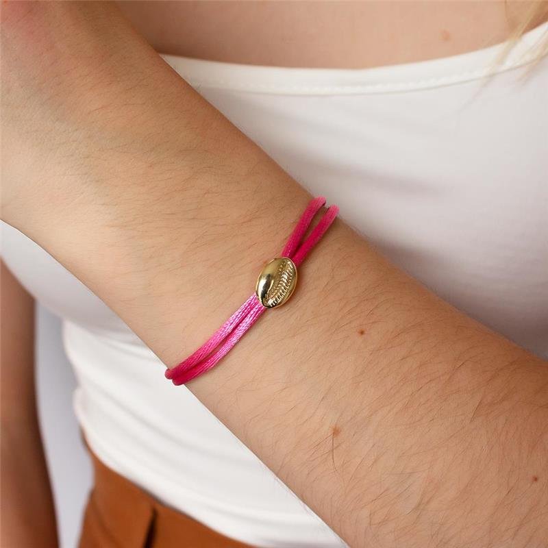 PULSEIRA FOLHEADA CORDÃO BÚZIOS