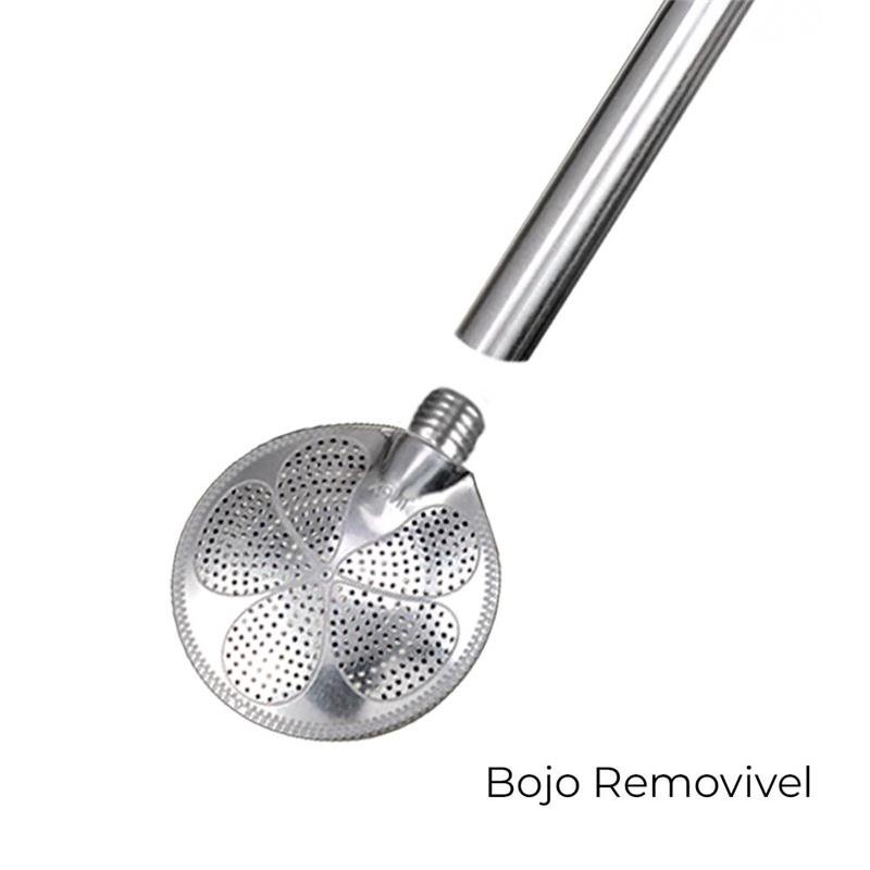 BOMBA DE CHIMARRÃO COM BOJO REMOVÍVEL, COM BIQUEIRA, TREVO – 897 FUROS | BRINDE: ESCOVA DE LIMPEZA