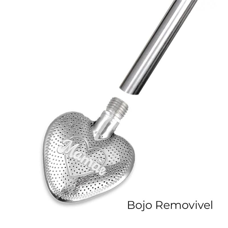 BOMBA DE CHIMARRÃO CORAÇÃO COM BOJO REMOVÍVEL, COM BIQUEIRA, MAMÃE – 819 FUROS | BRINDE: ESCOVA DE LIMPEZA